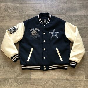 New Ultra Game Official License NFL Dallas Cowboys Bomber Jacket Adults Size M